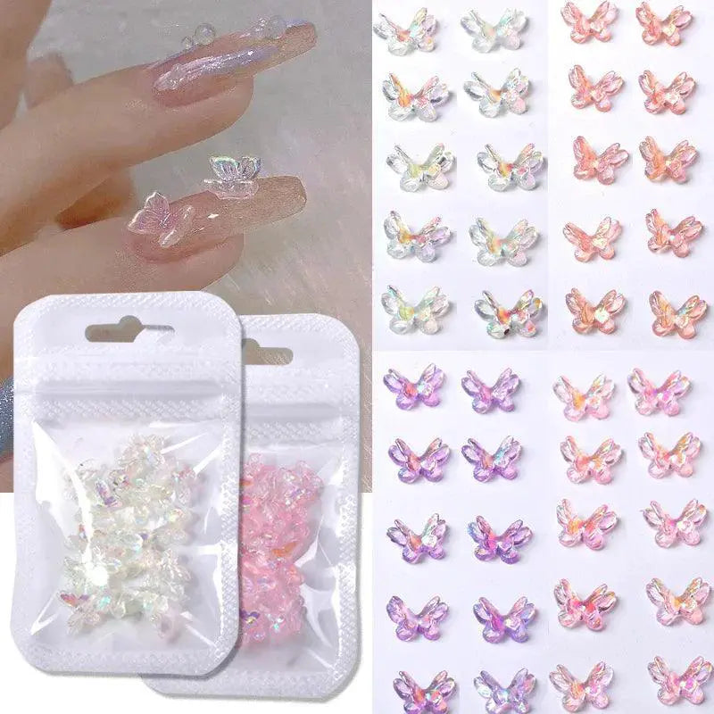 Auroras Butterfly 3D Nail Art Beads Kit For DIY Jewelry