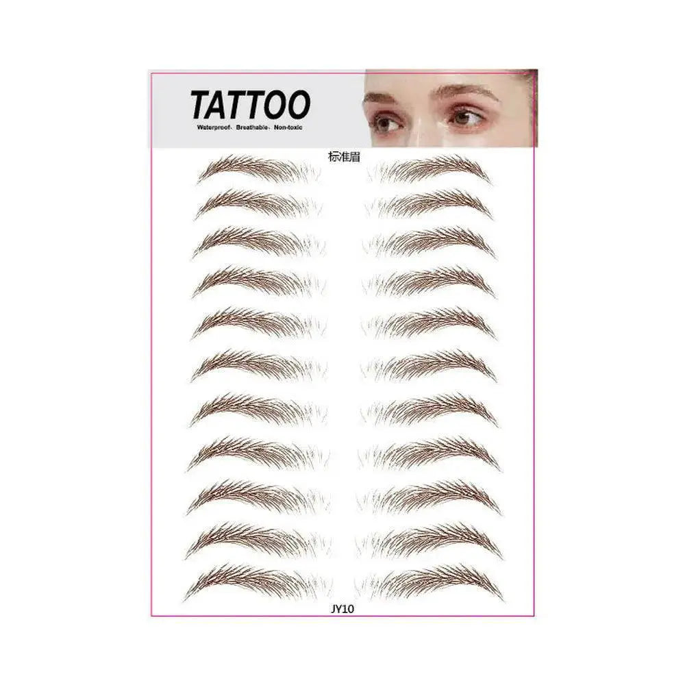 Authentic 4D Hair Eyebrows Waterproof Tattoo Stickers Set