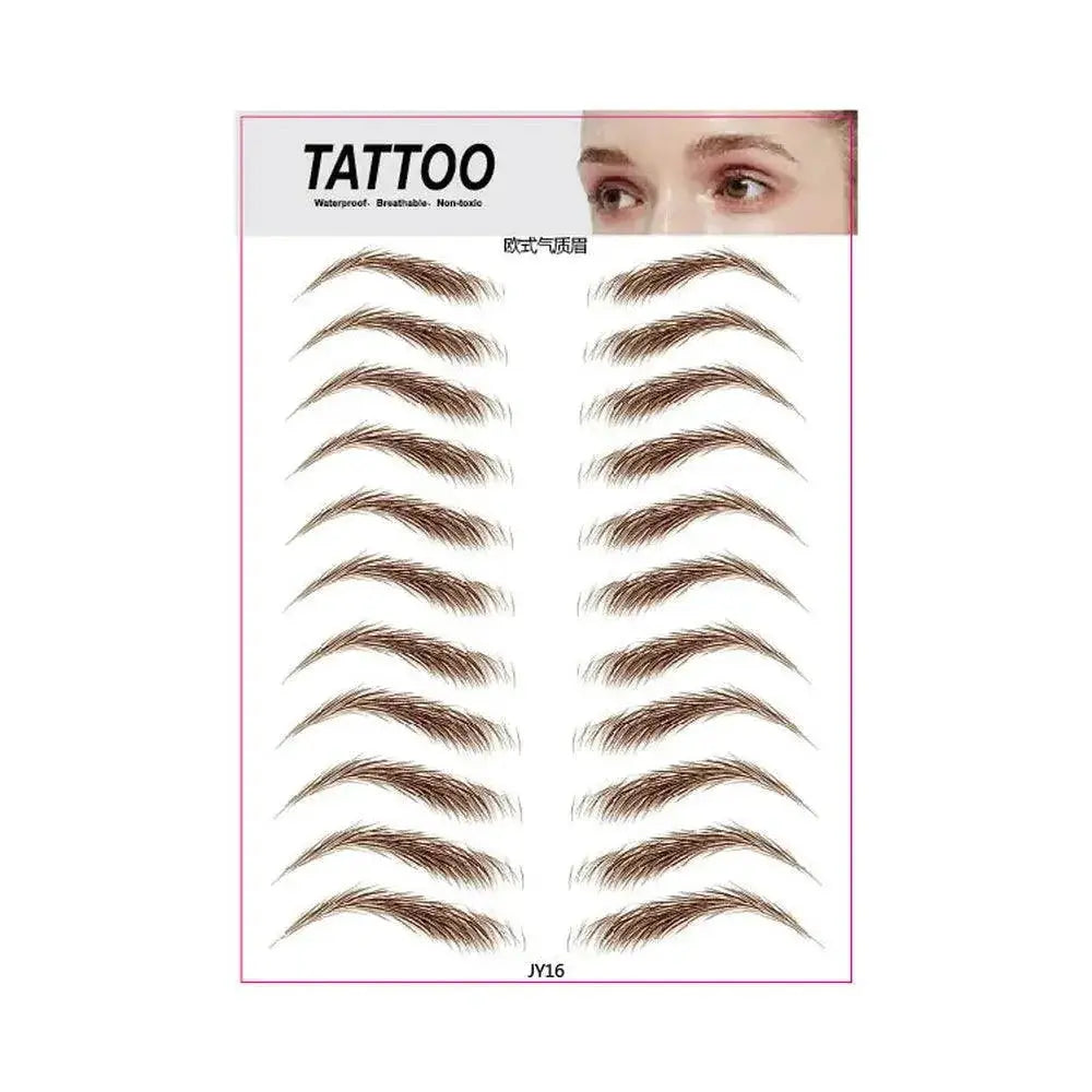 Authentic 4D Hair Eyebrows Waterproof Tattoo Stickers Set