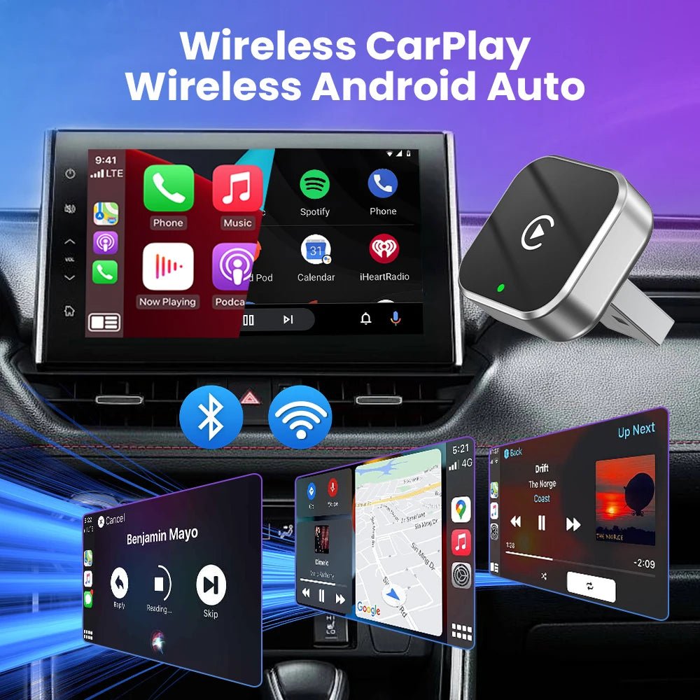 AutoLink Wireless CarPlay Android Auto Adapter - Plug And Play Convenience Ultra