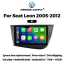 AutoLink Wireless CarPlay Radios-Android 14 Navigation GPS Leon 2 MK2X 2005-2012