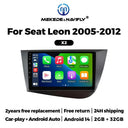 AutoLink Wireless CarPlay Radios-Android 14 Navigation GPS Leon 2 MK2X 2005-2012