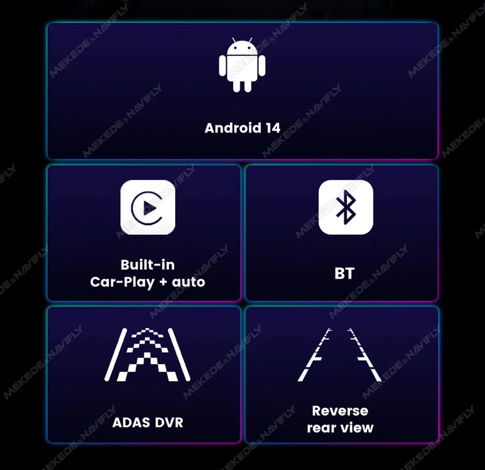 AutoLink Wireless CarPlay Radios - Android 14 Navigation GPS Leon 2 MK2X 2005 - 2012