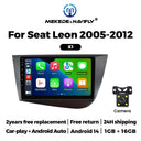 AutoLink Wireless CarPlay Radios-Android 14 Navigation GPS Leon 2 MK2X 2005-2012