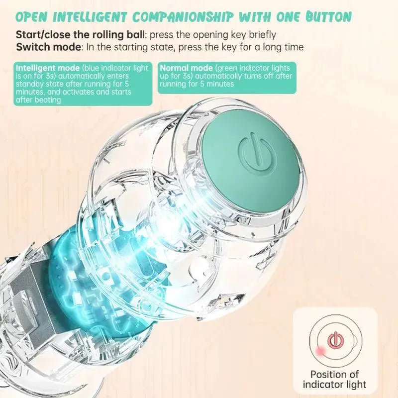 Automatic Self Rolling Cat Toy Interactive Smart Ball