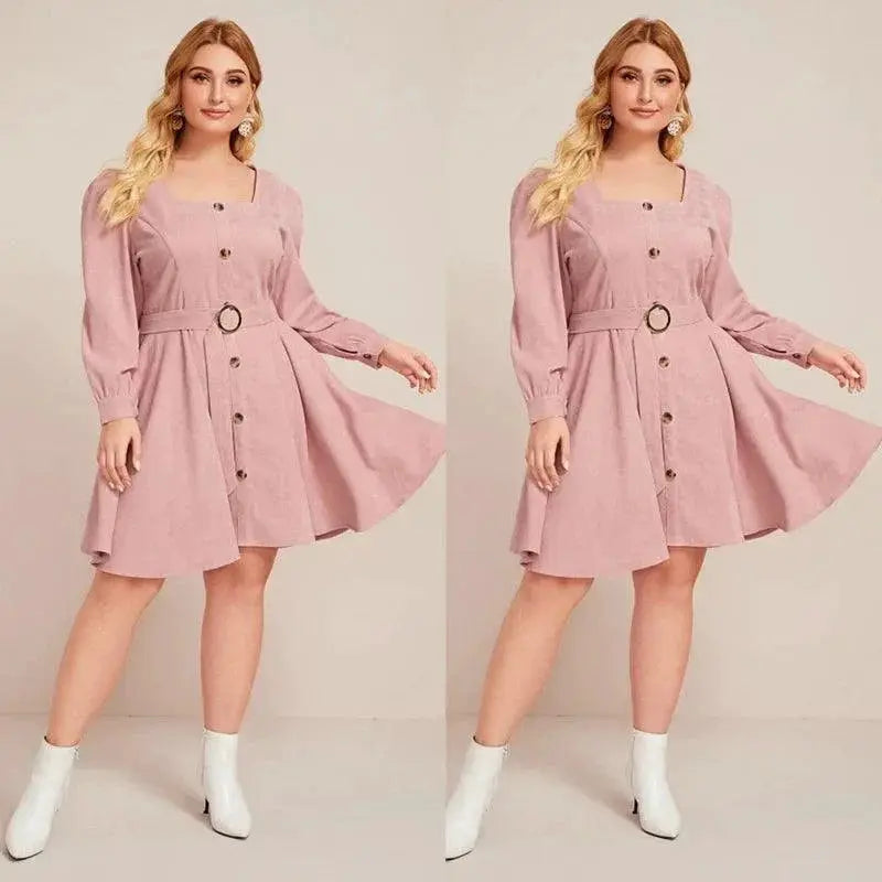 Autumn Chic Plus Size Evening Dress Street Style Glamour