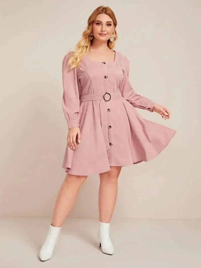 Autumn Chic Plus Size Evening Dress Street Style Glamour