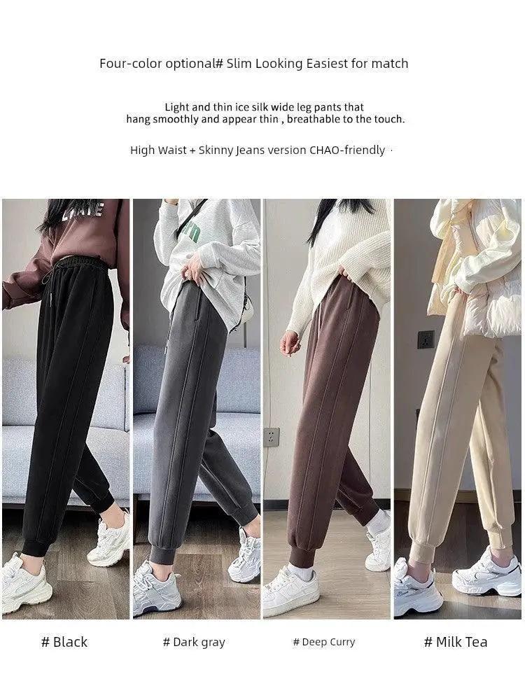 Autumn Cozy Plus Size Sports Pants Stylish Athleisure Wear