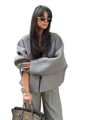 Warm Winter Jacket for Women With V-Neck