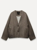 Warm Winter Jacket for Women With V-Neck