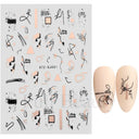 Autumn Splendor Nail Art Stickers Gold Leaf Floral Designs