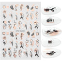 Autumn Splendor Nail Art Stickers Gold Leaf Floral Designs