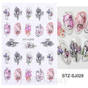 Autumn Splendor Nail Art Stickers Gold Leaf Floral Designs