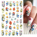 Autumn Splendor Nail Art Stickers Gold Leaf Floral Designs