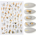 Autumn Splendor Nail Art Stickers Gold Leaf Floral Designs