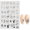 Autumn Splendor Nail Art Stickers Gold Leaf Floral Designs