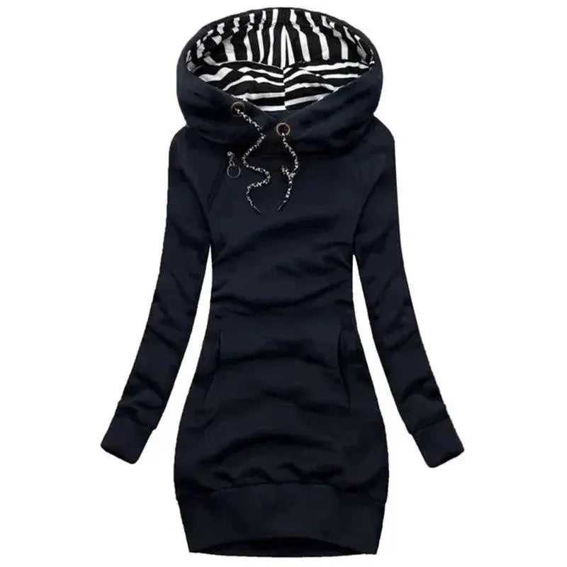 Autumn Winter Hoodie Dress For Women Cozy Sweatshirt