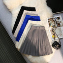 Autumn Winter Knitted Elastic High Waist A-Line Mini Skirts