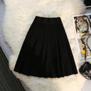 Autumn Winter Knitted Elastic High Waist A-Line Mini Skirts