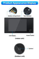 Awapow 3.5 Inch Door Bell Peephole Viewer - 120 Degree LCD Digital Door Bell Cam
