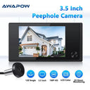 Awapow 3.5 Inch Door Bell Peephole Viewer - 120 Degree LCD Digital Door Bell Cam