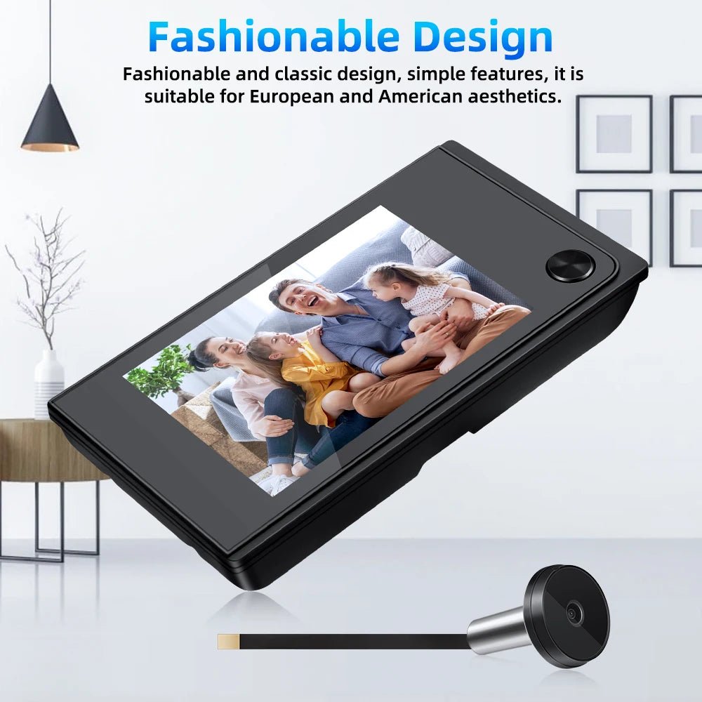 Awapow 3.5 Inch Door Bell Peephole Viewer - 120 Degree LCD Digital Door Bell Cam