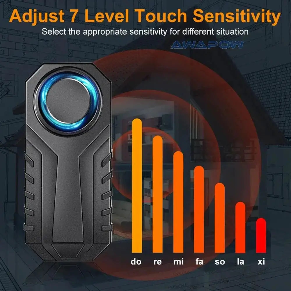 Awapow Motorcycle Alarm Wireless Waterproof Security System