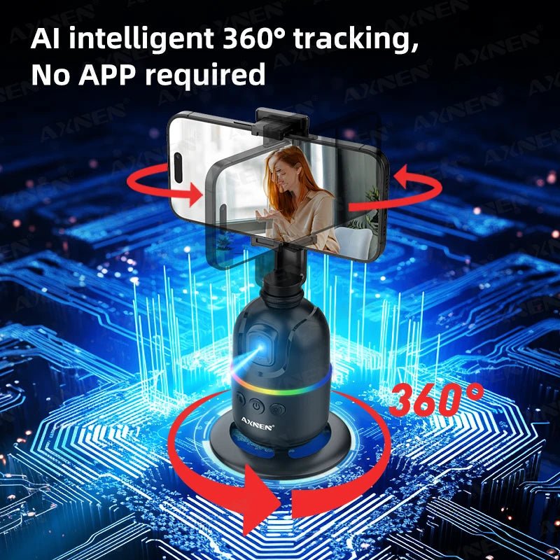 AXNEN P03 Smart Auto Face Tracking Desktop Gimbal - 360 Degree Auto Follow Shots