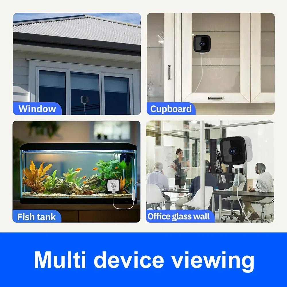 AzureGuard 1080P WiFi Window Camera - Full Color Night Vision Plus Two Way Audio