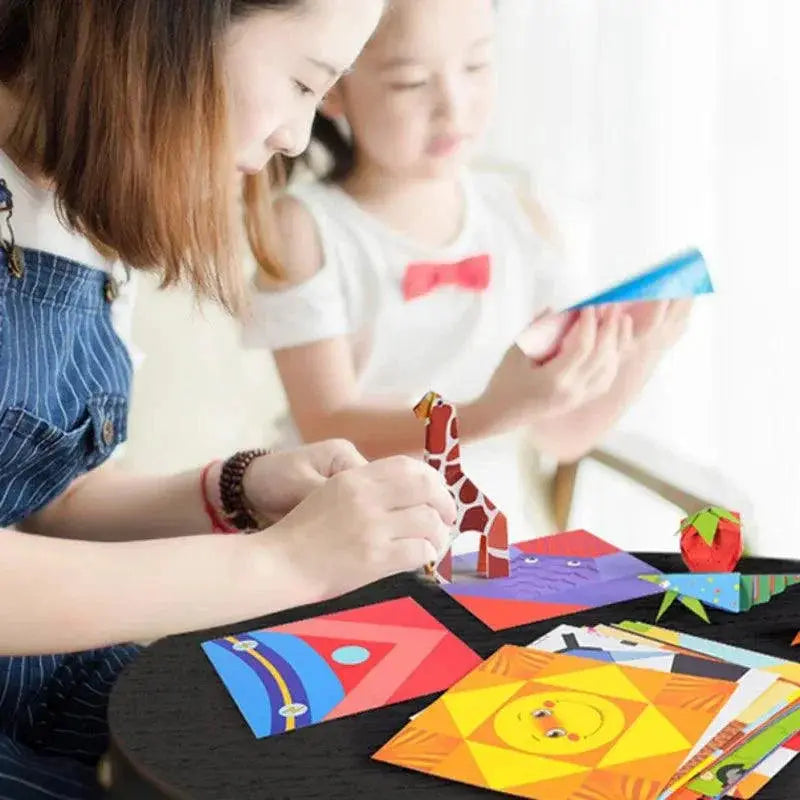 Baby Animal Origami Puzzle Book For Kids Learning Fun