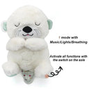 Baby Breathing Bear Soothing Otter Plush Doll Toy Gift