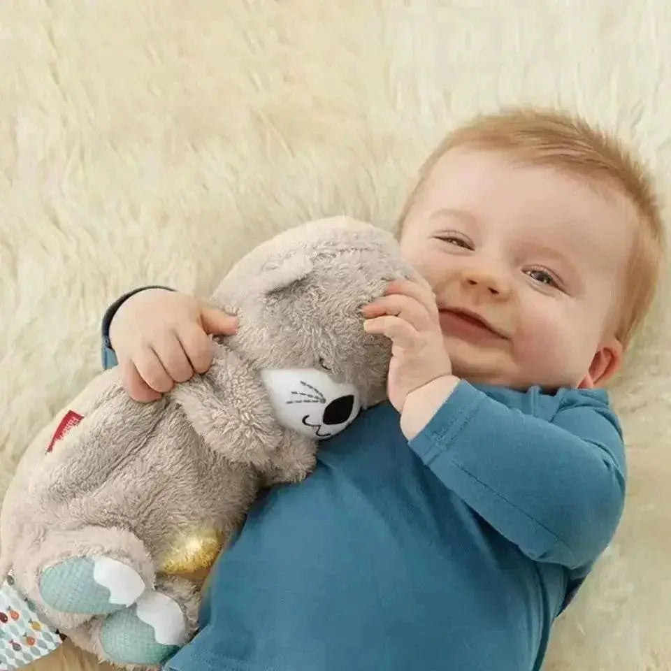 Baby Breathing Bear Soothing Otter Plush Doll Toy Gift
