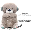 Baby Breathing Bear Soothing Otter Plush Doll Toy Gift