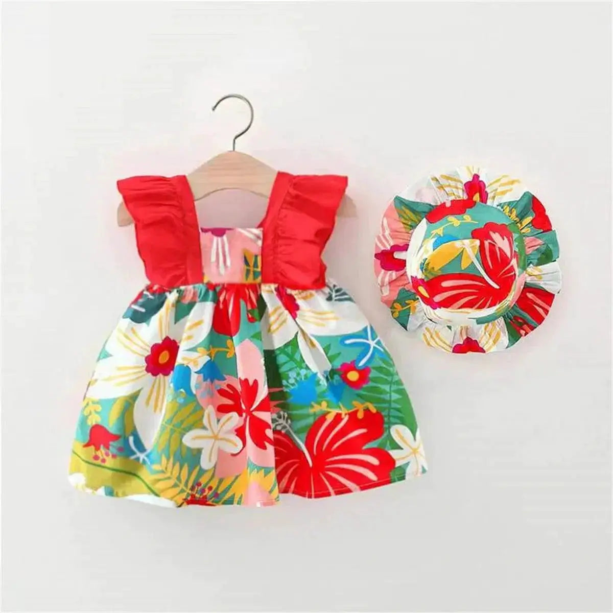 Baby Girl Tropical Flower Dress Summer Chic Daily Style