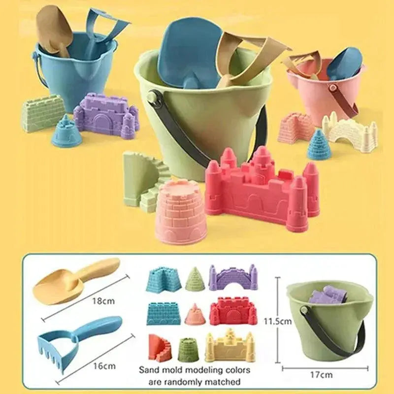 Baby Sand Toys Beach Castle Mold Bucket Set Kids Outdoors