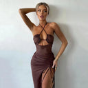 Backless Bodycon Dress Chic Hollow Out Party Wear Women's Fashion