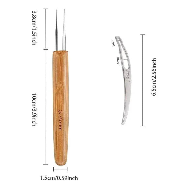 Bamboo Dreadlock Braiding Tool for Effortless Styling Gear