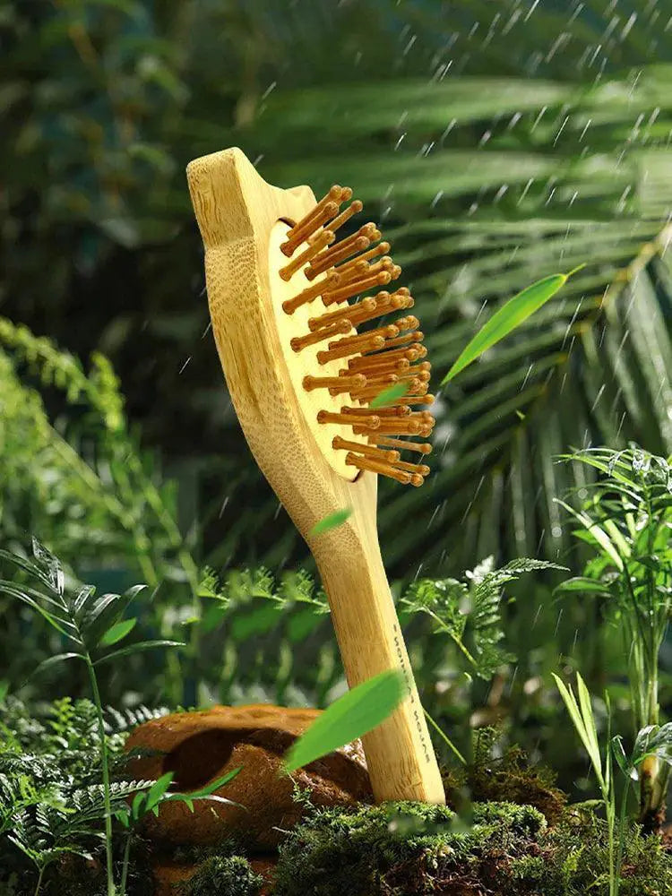 Bamboo Hair Brush Sustainable Anti Static Scalp Massage Tool