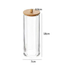 Bamboo Makeup Swabs & Cotton Pads Holder Elegant Organizer