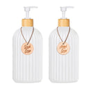 Bamboo Pump Strip Soap Dispenser Stylish Eco-Friendly Bottle