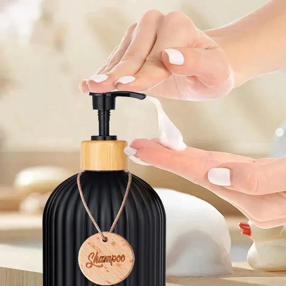 Bamboo Pump Strip Soap Dispenser Eco Friendly Bottle Kitchen