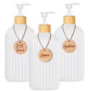 Bamboo Pump Strip Soap Dispenser Stylish Eco-Friendly Bottle