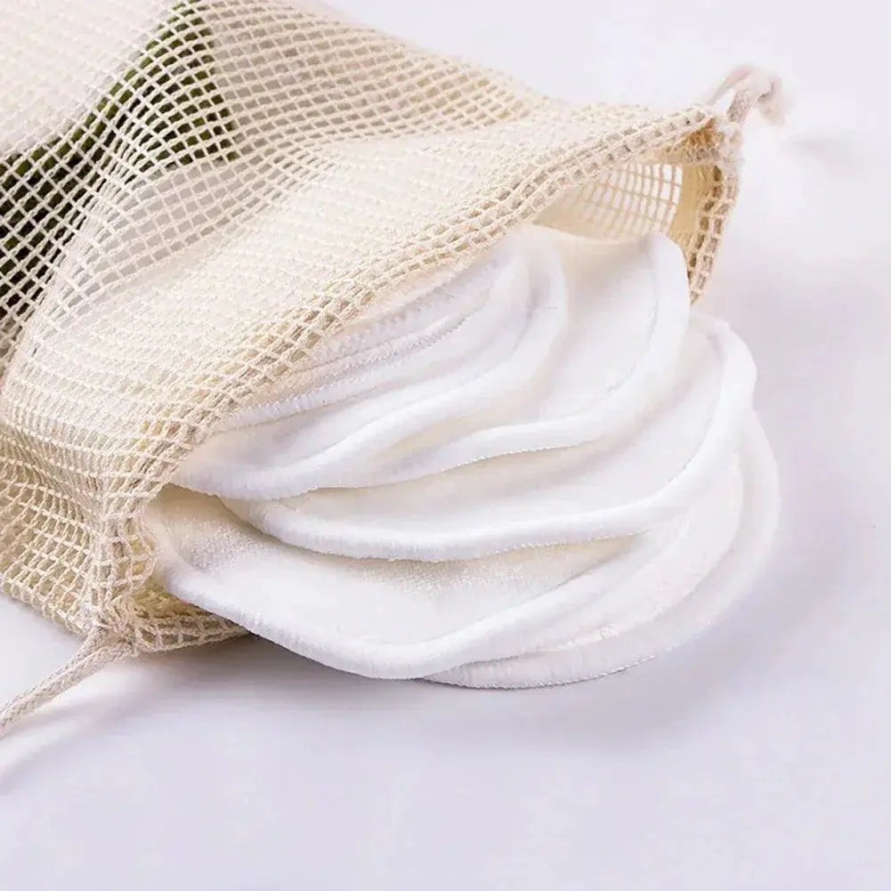 Bamboo Wool Reusable Makeup Remover Pads Sustainable Rounds