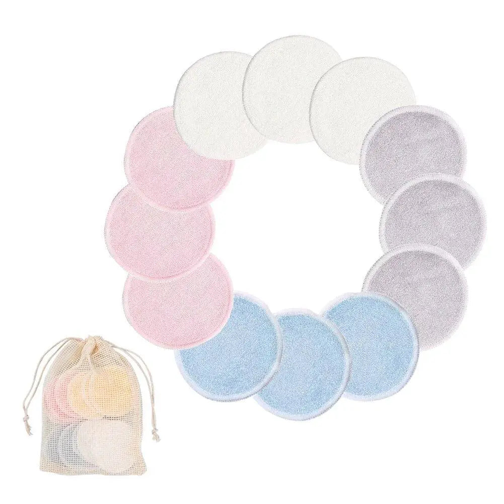 Bamboo Wool Reusable Makeup Remover Pads Sustainable Rounds