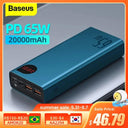 Baseus 20000mAh 65W Fast Charging Power Bank Portable Battery