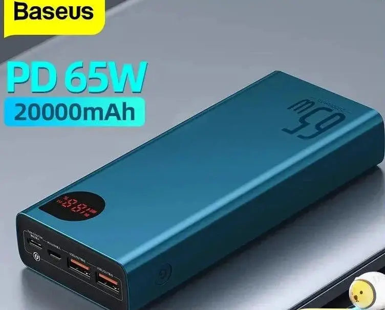 Baseus 20000mAh 65W Fast Charging Power Bank Portable Battery