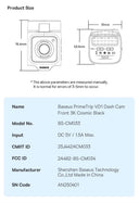 Baseus Dash Cam VD1 Dual Front Rear GPS