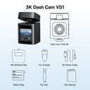 Baseus Dash Cam VD1 Dual Front Rear GPS