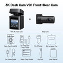 Baseus Dash Cam VD1 Dual Front Rear GPS