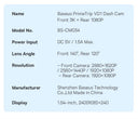 Baseus Dash Cam VD1 Dual Front Rear GPS